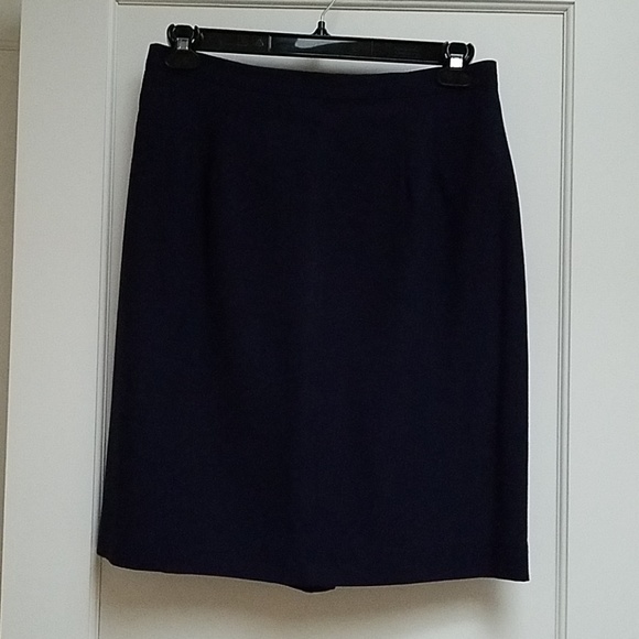 Navy Blue Pencil Skirt - Picture 2 of 5